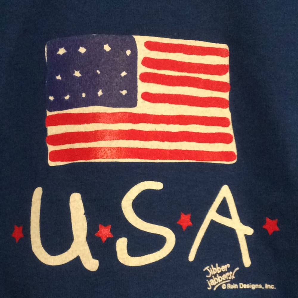 🇺🇸 U.S.A. Flag on toddler tee NWT, 100 % cotton